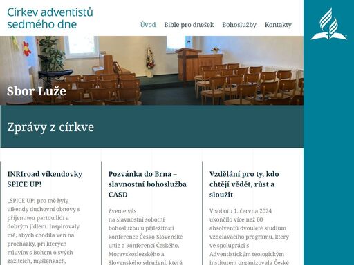 oficiální web sboru církve adventistů sedmého dne v luži a skupiny v litomyšli