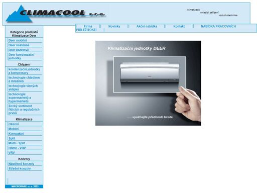 climacool s.r.o. - prodejce vzduchotechniky, klimatizací a chladících zařízení