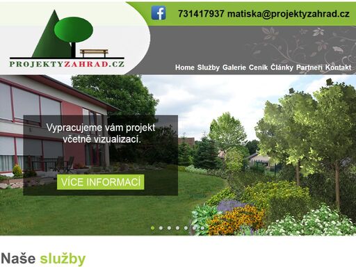 projekty a realizace zahrad, údržby, rizikové kácení, interiérové rostliny, projekty zahrad