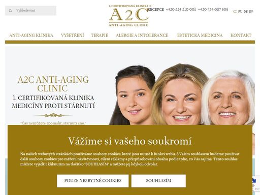 a2c anti-aging clinic 1. certifikovaná klinika medicíny proti stárnutí