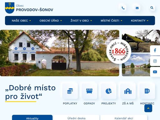 oficiální stránky obce provodov-šonov
