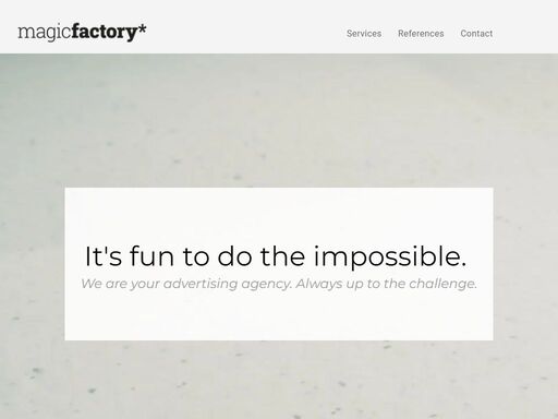 magic factory - agile production advertising agency