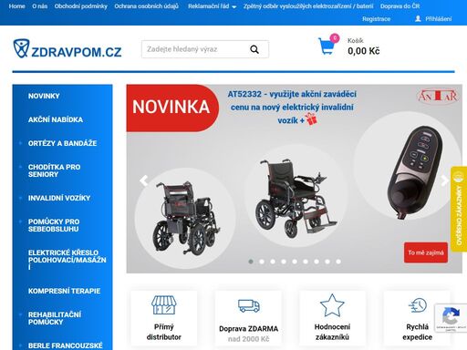 zdravpom.cz - online prodej zdravotních pomůcek. široký sortiment, pozáruční servis, 15 let na trhu, rychlá expedice, doprava nad 2000 kč zdarma. s námi se do toho můžete opřít.