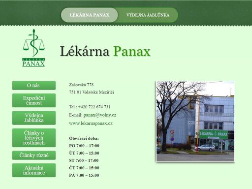 www.lekarnapanax.cz