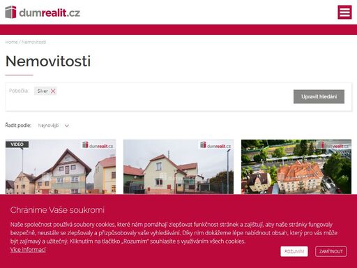detail pobočky silver realitní kanceláře dumrealit.cz. prohlédněte si naše nemovitosti na prodej a pronájem.