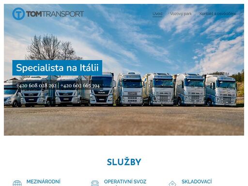 tom transport s.r.o. - mezinárodní silniční nákladní doprava