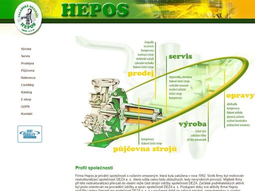 hepos spol. s r. o. valašské meziříčí - zabýváme se výrobou, servisem a prodejem strojních zařízení.