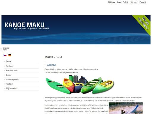 maku - plastové kanoe pro turistiku