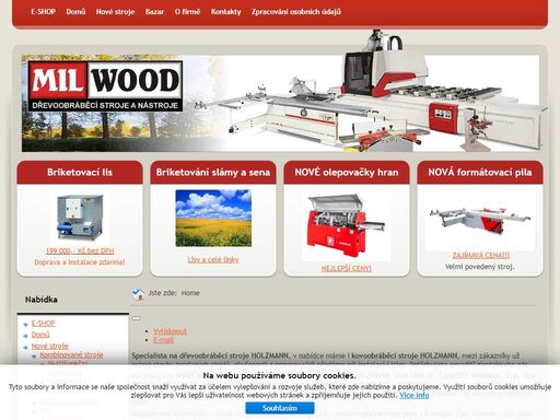 milwood - milan myšík - dřevoobráběcí stroje, nástroje, nářadí, bazar, servis, broušení.