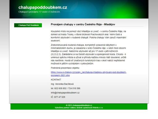 www.chalupapoddoubkem.cz