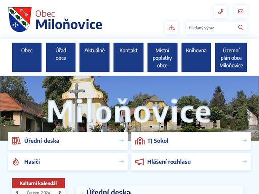 oficiální stránky obce miloňovice
