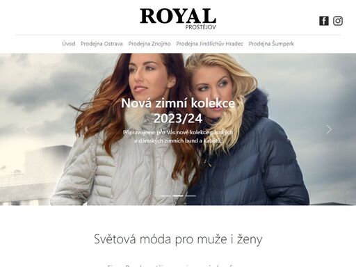 royal prostějov - nabídka nejnovějších kolekcí od známých českých firem, ale i;vysoce kvalitní kolekce od firem z;celého světa.