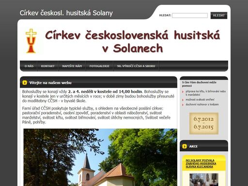 náboženská obec církve československé husitské v solanech