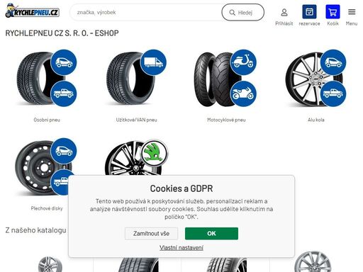 e-shop s vlastním pneuservisem