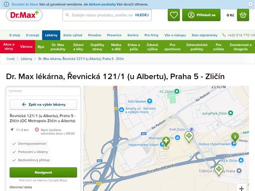 dr. max lékárna, řevnická 121/1 (u albertu), praha 5 - zličín | dr. max lékárna