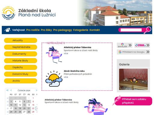 oficiální web základní školy planá nad lužnicí