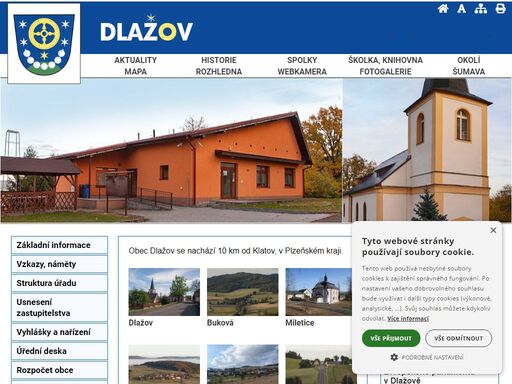 oficiální stránky obecního úřadu dlažov. rozhledna markéta. informace pro občany a turisty.