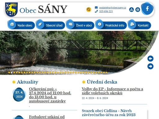 www.obecsany.cz