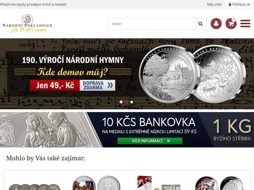 národní pokladnice přední distributor pamětních stříbrných a zlatých mincí a medailí v česku. kupujte numismaty on-line.