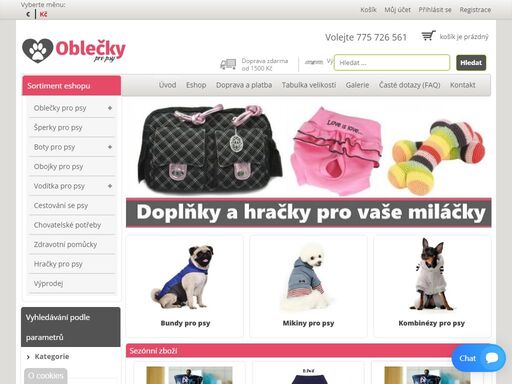 www.obleckypropsy.cz