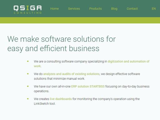 www.qsiga.com - software solutions for easy and efficient business.