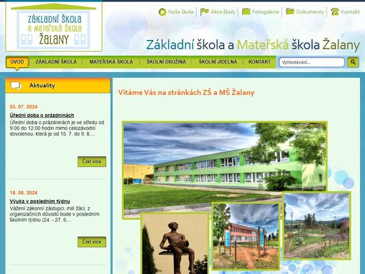 oficiální webové stránka základní školy a mateřské školy žalany