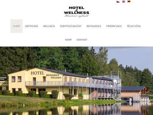 domovská stránka hotel&wellness knížecí rybník. ubytování a wellness služby kousek od tábora.
