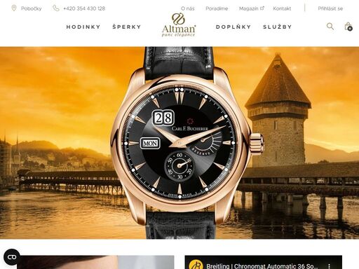 klenotnictví a hodinářství altman - prodej luxusních šperků a hodinek švýcarských značek, investičního zlata i diamantů. zlatnický a hodinářský servis.