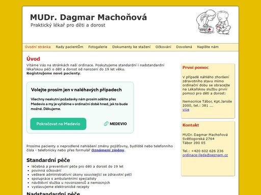 mudr. dagmar machoňová - praktický lékař pro děti a dorost