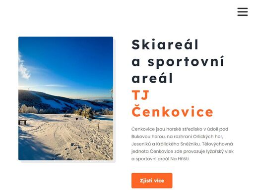 tj čenkovice - skiareál a sporovní areál pro celou rodinu! levné lyžování ? zábava po celou sezónu ?