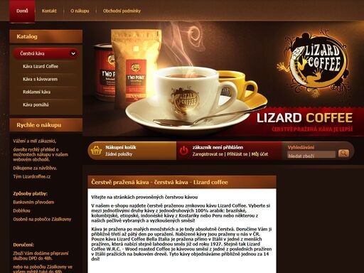 vítejte na stránkách provoněných čerstvou kávou v našem e-shopu najdete čerstvě praženou zrnkovou kávu lizard coffee. vyberte si mezi jednotlivými druhy kávy z jednodruhových 100% arabik: brazilské, kolumbijské, etiopské, indonéské kávy z kost čerstvá pražená káva | lizardcoffee.cz
