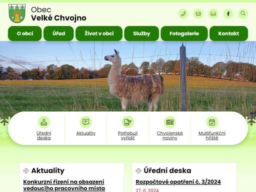 www.obecvelkechvojno.cz