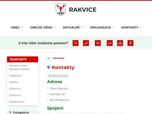oficiální stránky obce rakvice