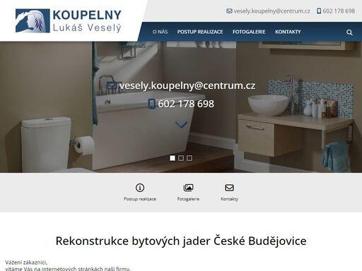 rekonstrukce koupelen, koupelny, instalatérství české budějovice