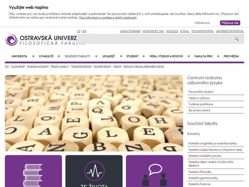 centrum výzkumu odborného jazyka - oficiální internetové stránky ostravské univerzity.
