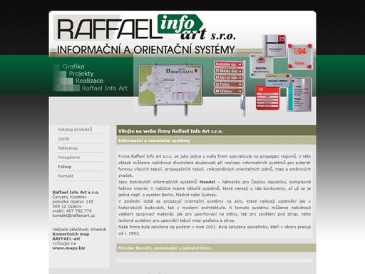 raffael info art s.r.o. - informační a orientační systémy