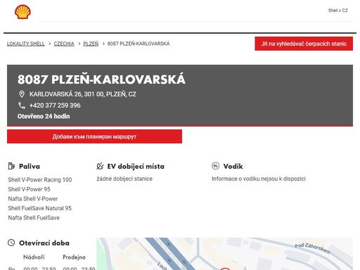 8087 plzeň-karlovarská je čerpací stanice v oblasti plzeň. tato stanice zahrnuje billa, myčka a toalety.