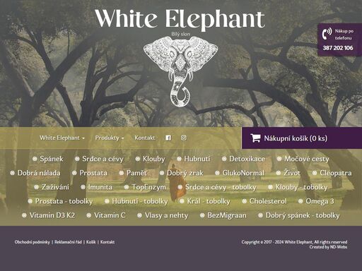 white elephant - pro nás a naše léčivé produkty je příroda hlavním rádcem, protože člověk může léčit, ale příroda uzdravuje.
