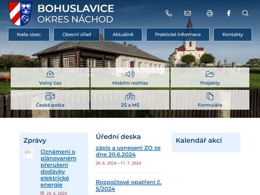 oficiální stránky obce bohuslavice