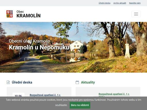obecní úřad kramolín, obec kramolín, 335 01 nepomuk 1, tel.: 725 042 537, e-mail: ou@obec-kramolin.cz. 