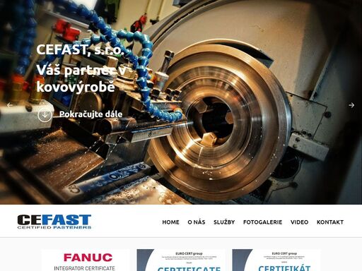 cefast, s.r.o. váš profesionál v automatizaci a kovoobrábění. specialista na robot fanuc a kuka