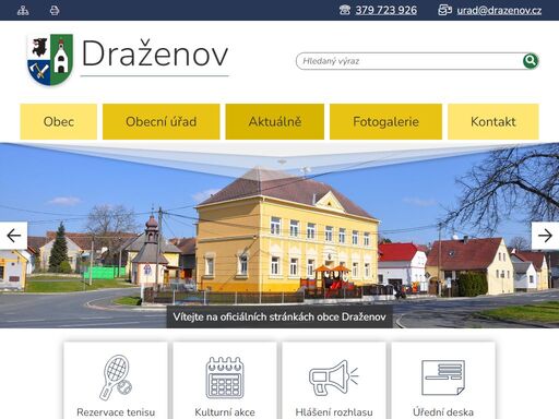 oficiální stránky obce draženov