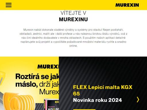 murexin je ideálním partnerem pro stavební odborníky, kteří hledají vhodné produkty a systémy. objevte všechny produkty pro vaše projekty zde!