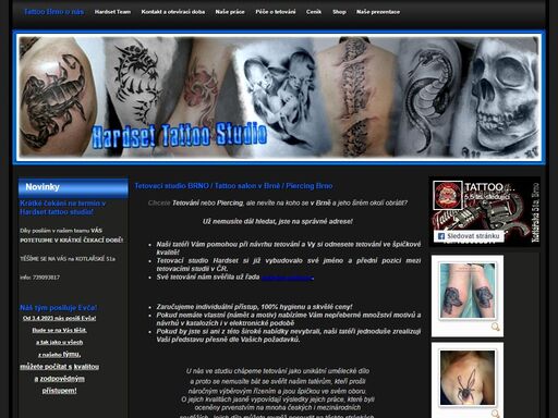 hardsettattoo studio brno, prezentace brněnského tetovacího studia