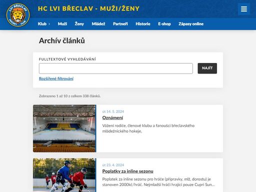hc lvi břeclav hokejový klub sídlící na jihu moravy.