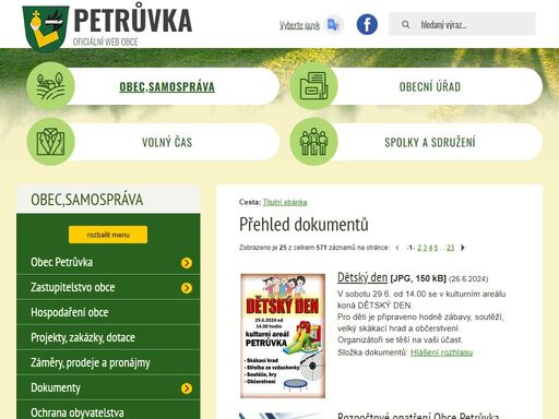 www.obecpetruvka.cz