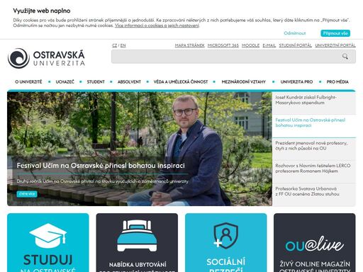 ostravská univerzita - oficiální internetové stránky ostravské univerzity.
