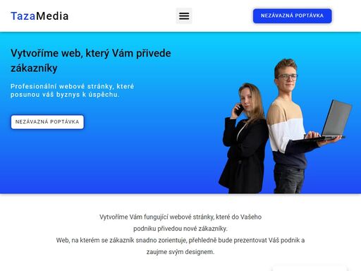 vytvoříme vám webové stránky na míru, které podpoří růst vašeho podnikání. moderní webdesign přiláká zákazníky. tvorba webových stránek