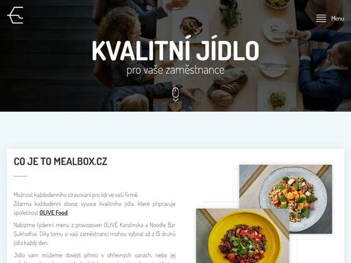 mealbox.cz vám nabízí každodenní dovoz vysoce kvalitního jídla až do vaší firmy. nenechte své zaměstnance hladovět!