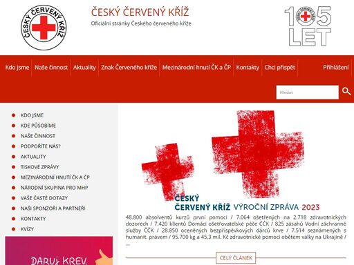 vítejte na oficiálních stránkách českého červeného kříže